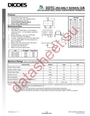 DDTC144GUA-7 datasheet  